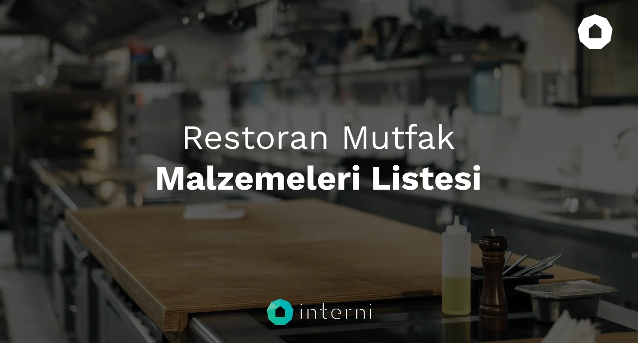 restoran mutfak malzemesi listesi